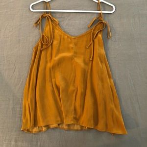 Yellow silky tank
